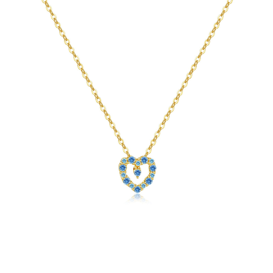 Blue Crush Heart Necklace