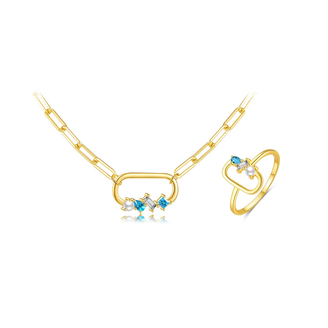 Gem Clasp Chain Necklace